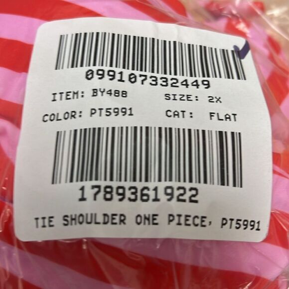 J.Crew Factory Striped tie-shoulder one-piece swimsuit - Picture 5 of 5